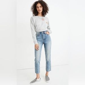 Madewell, Rivet & Thread Perfect Vintage Crop Jeans In Swinton Wash, Size 29